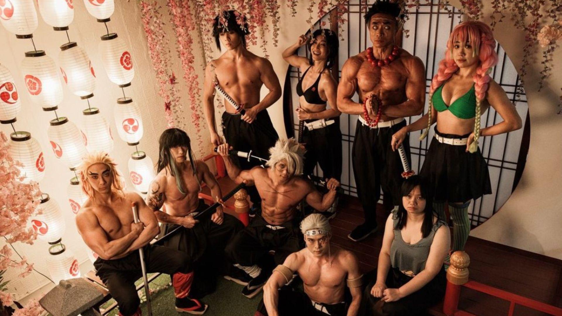 阿儀薛影儀cosplay唔做柱 孖肌肉男扮《鬼滅之刃》角色殺入動漫展