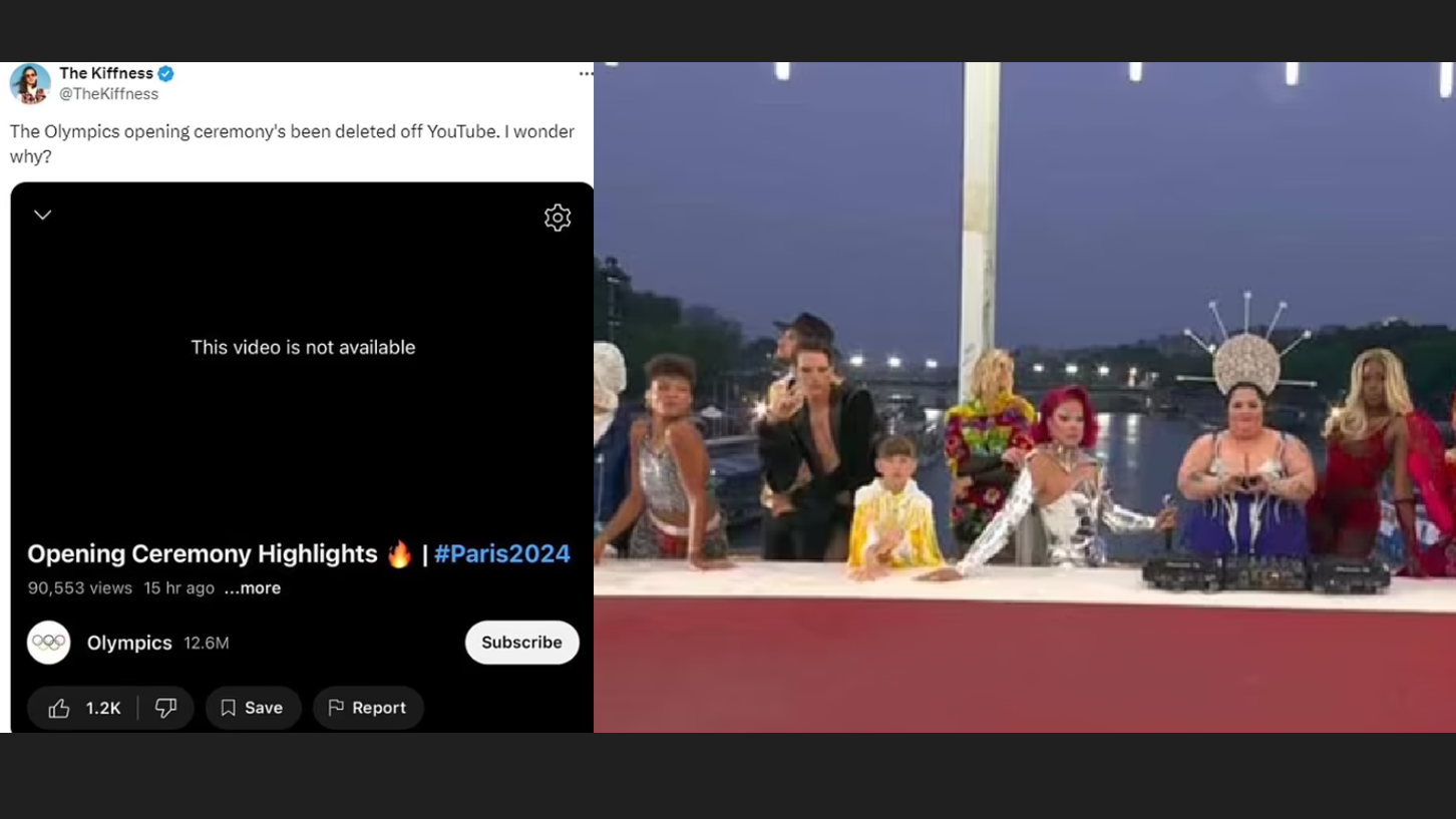 巴黎奧運｜開幕禮片段突然下架 疑因爭議聲太大