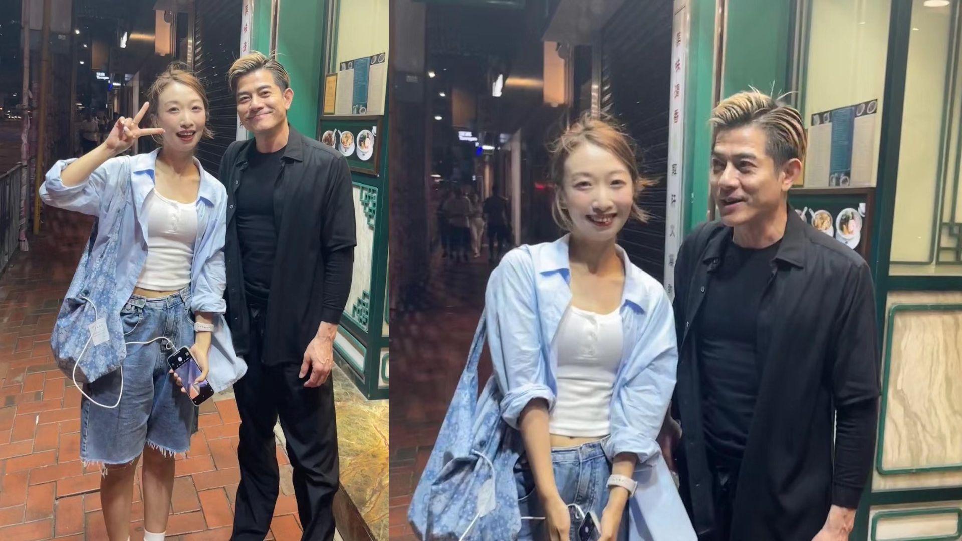 郭富城被捕獲貼地食雲吞麵 遇粉絲有求必應：本人超nice 