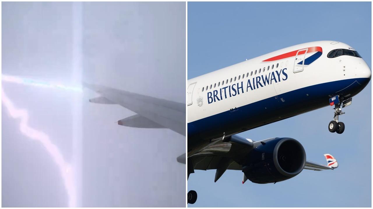 閃電劈中機翼嚇壞乘客，機師走遍機艙交代獲讚。