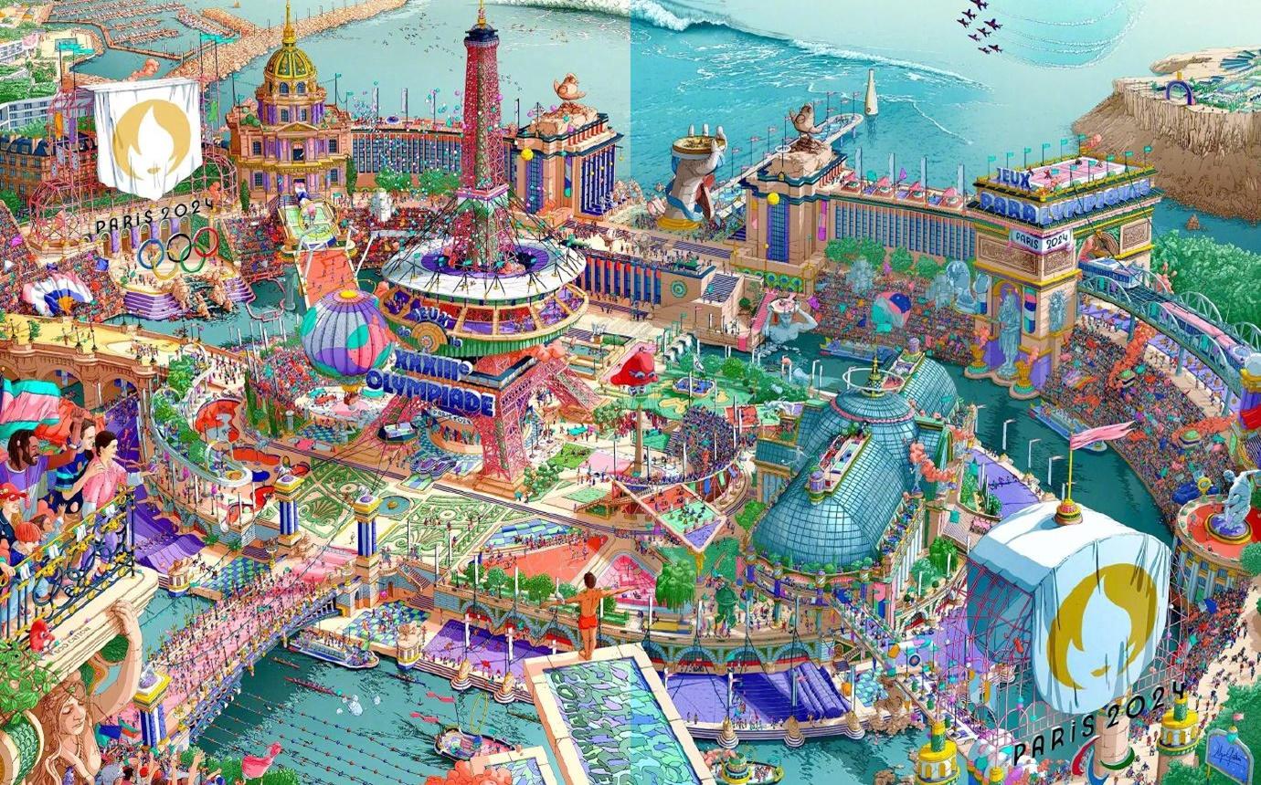 巴黎奧運官方海報隱藏8個吉祥物，兼有大量彩蛋(有片)