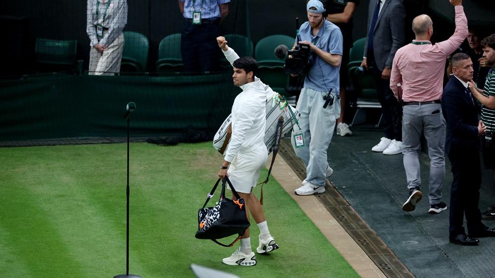 艾卡拉斯在溫網打入四強。(路透社)