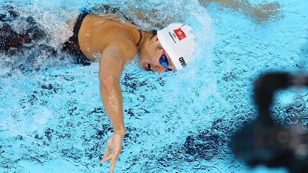 何詩蓓在女子200米自由泳預賽晉級。(路透社)