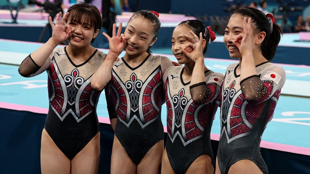 日本體操女隊僅4人出戰仍取得晉級資格。(路透社)