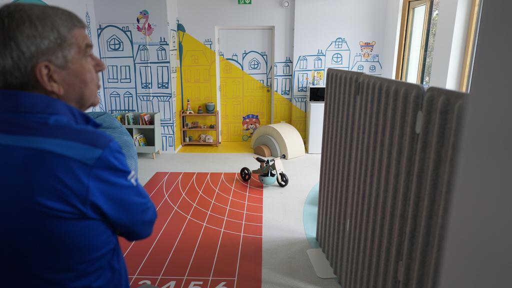 奧運選手村首設托兒所。(美聯社)