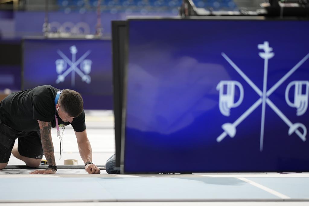 巴黎奧運劍擊比賽場館。(美聯社)
