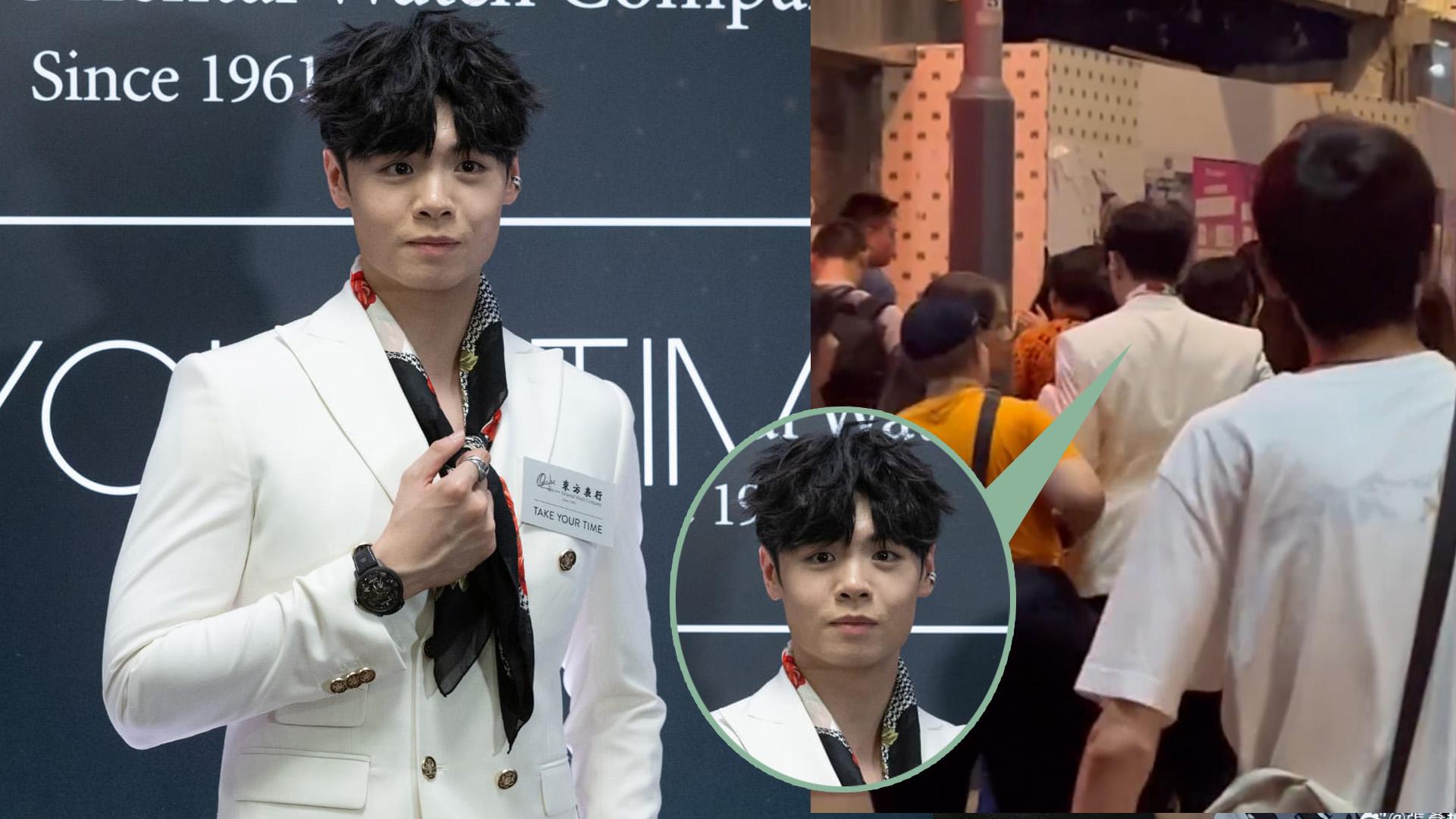 冼靖峰現身中環吸半百fans追住去 邊行邊自拍無托手踭