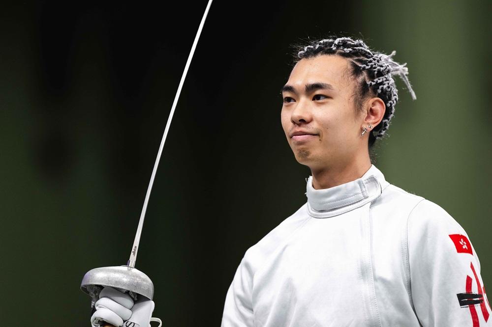 何瑋桁在男子重劍個人賽32強止步。(相片由港協暨奧委會提供)