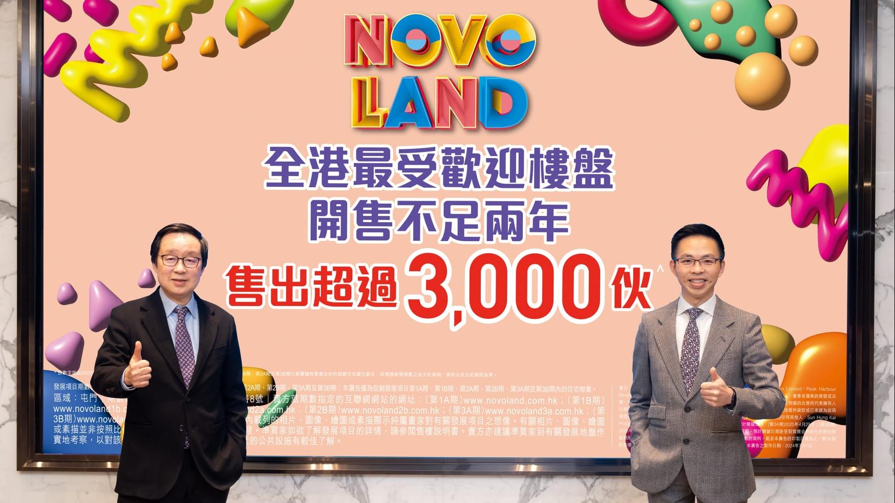 NOVO LAND系列不足2年累沽逾3000伙 榮膺近兩年吸金最勁樓盤｜屯門新盤