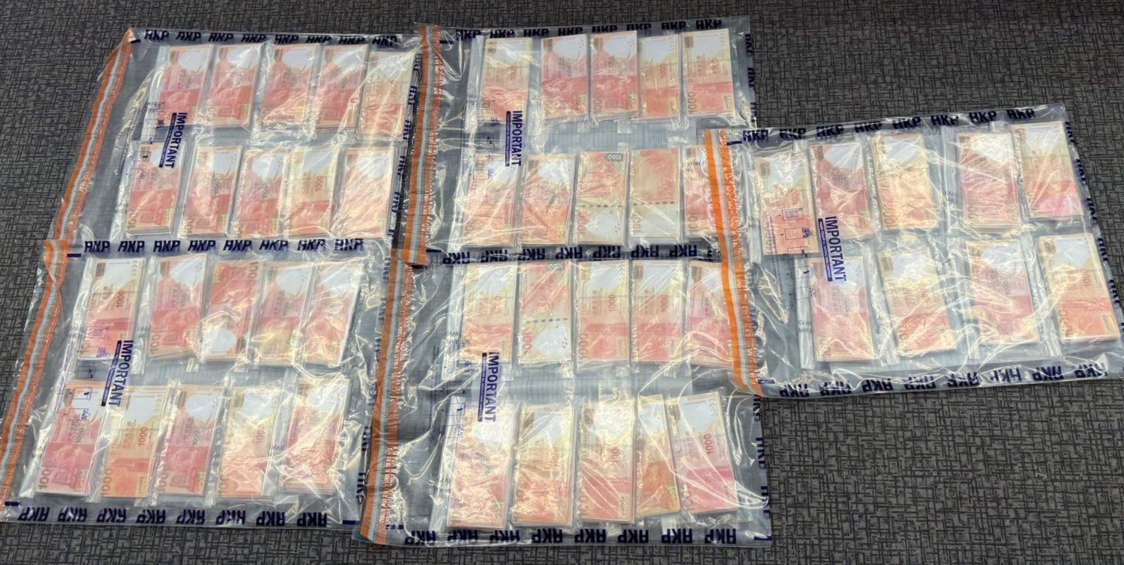 附圖為被捕人及行動中檢獲的證物(警方提供)