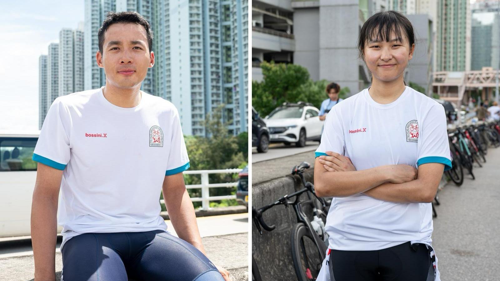 首次出戰奧運的劉允祐（左）及首名奧運雙線出擊的港隊女將李思穎（右）已在法國備戰。（中國香港單車聯會）