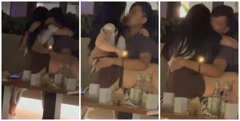 廣東汕頭一間咖啡店早前有一對男女情到濃時激吻互摸，女方更坐上男子大腿上，店家終在8分鐘後制止二人，並以他們行為不雅過火為由下逐客令。