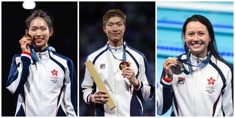 巴黎奧運香港健兒捷報頻傳，黃廷方慈善基金贈全體健兒職員10萬元(相片由港協暨奧委會提供)