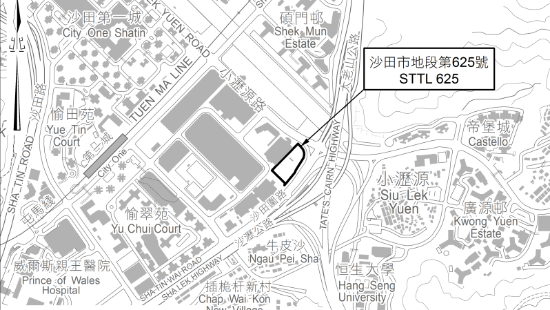政府下季賣地只推出一幅沙田小瀝源住宅地，中原張競達認為屬配合市況，並將該住宅地皮調低估值16.7%至15.2億元。(地政總署截圖)
