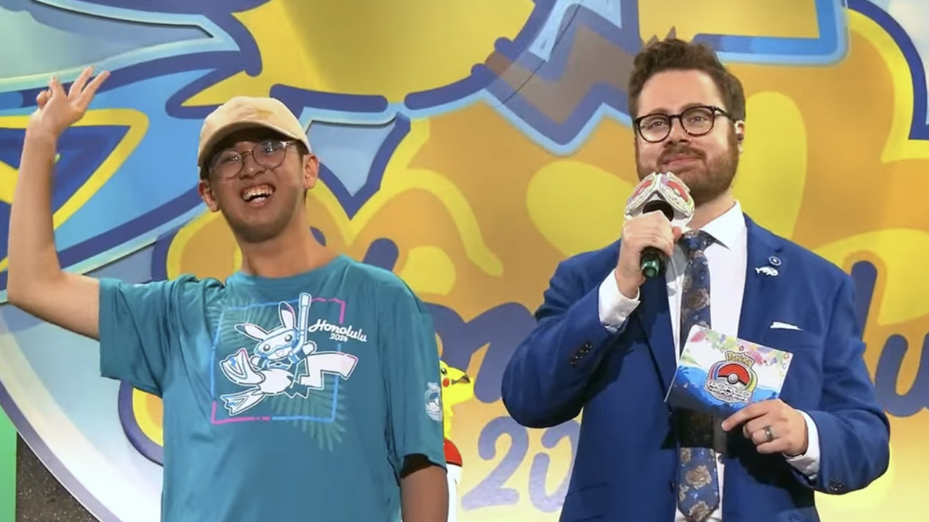 鄭業楷成為香港及亞太區首位Pokémon GO世界冠軍，獲頒2萬美元獎金。（直播截圖）