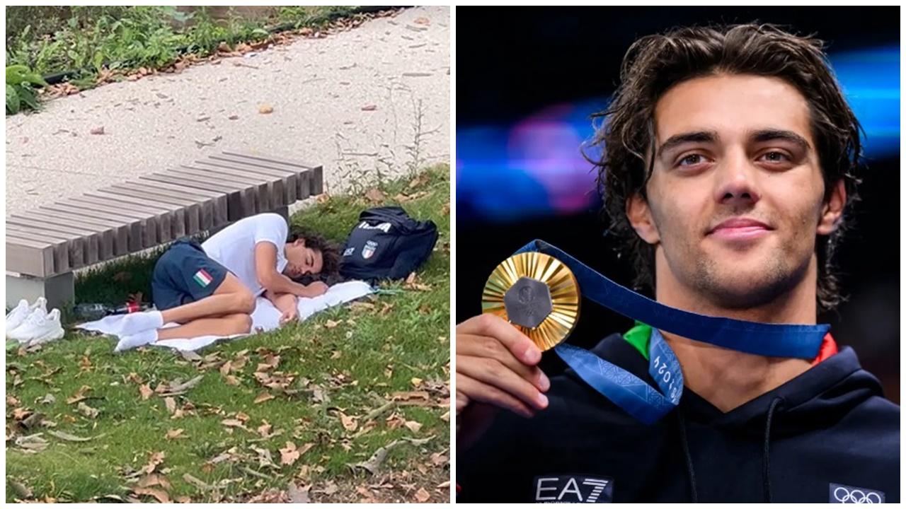 巴黎奧運，彈選手村食差住差，男子100米背泳金牌得主瞓公園惹熱議。