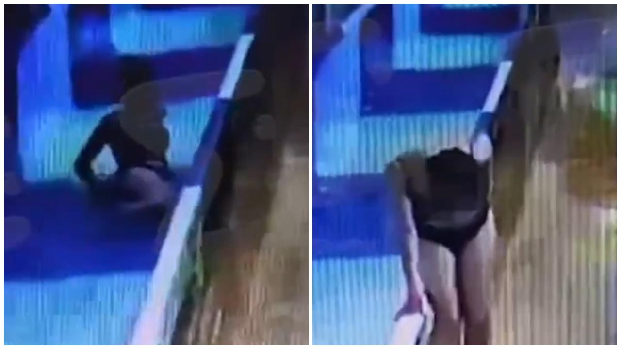 21歲俄妹玩滑水梯下體撕裂怒提控，園方反駁她張開腳肇禍。(X)