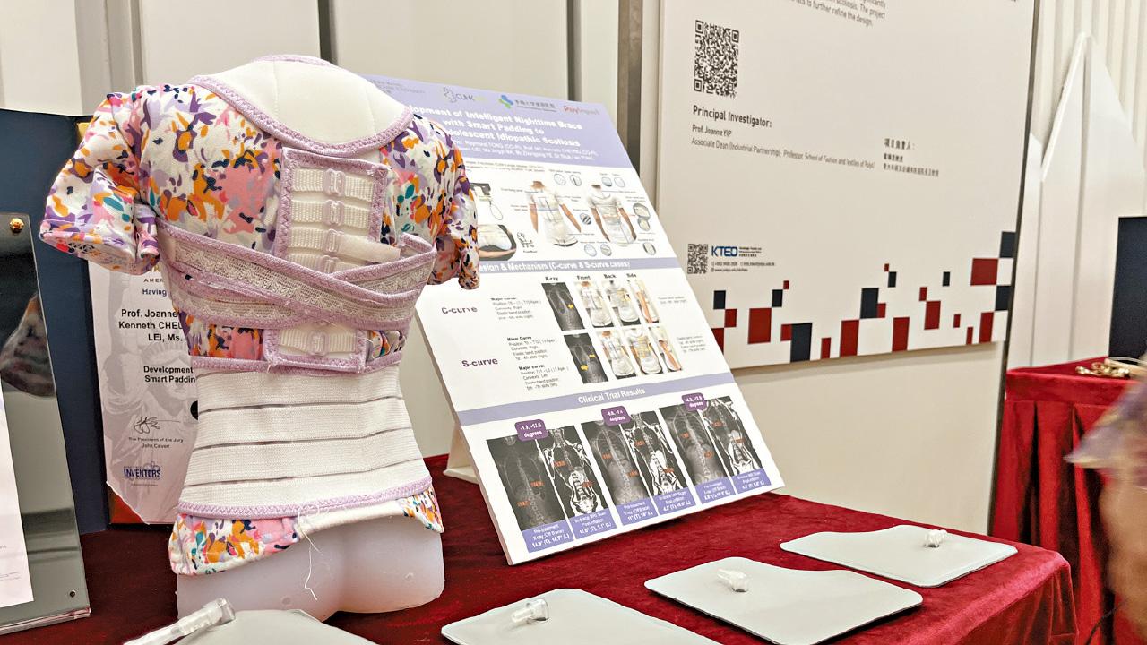 研青少年原發性脊柱側彎智能夜間矯型支架 理大︰盼完成臨床測試後商品化