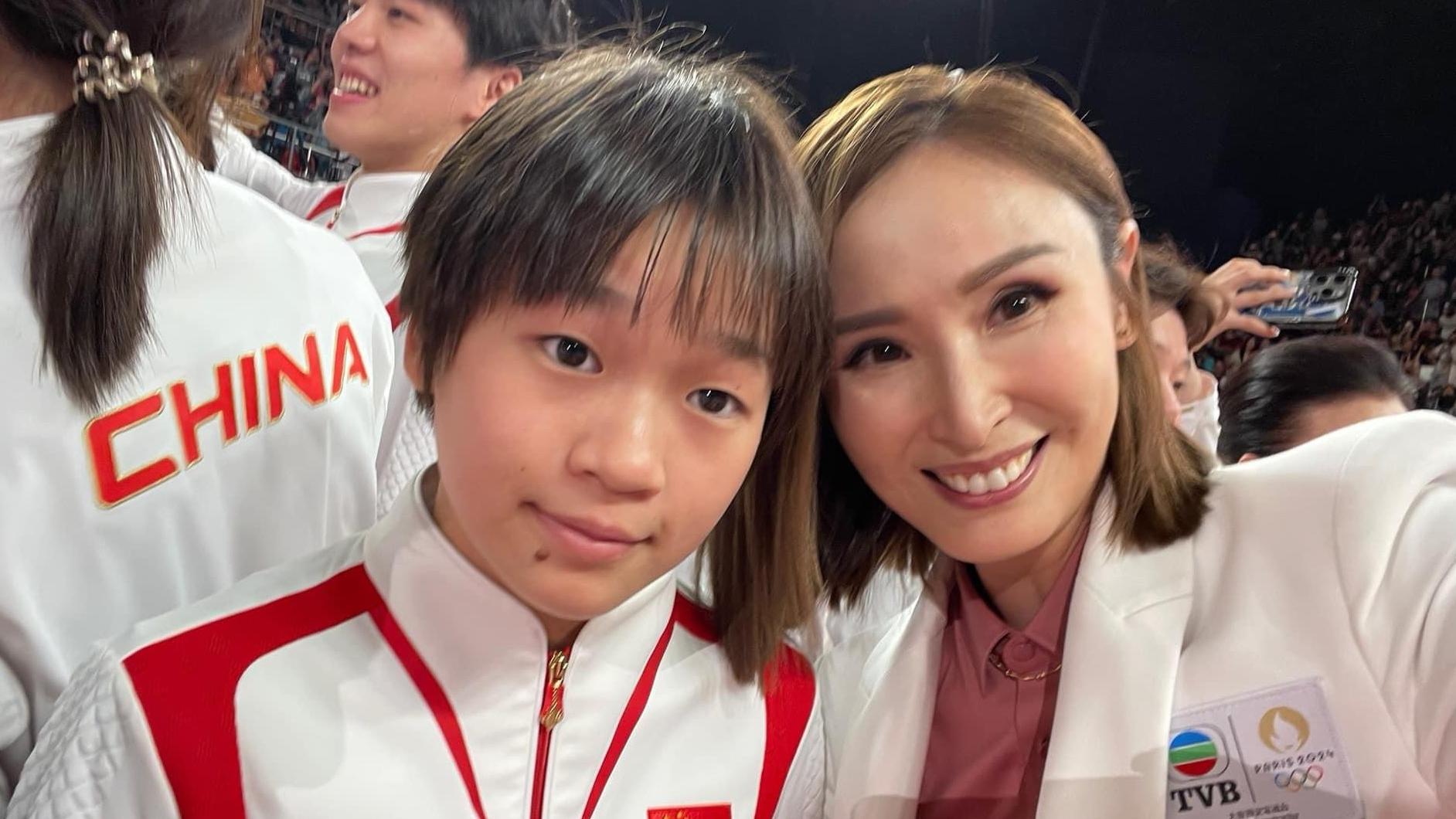 國家隊訪港｜陳貝兒曬全紅嬋合照 大讚跳水冠軍陳藝文非常友善