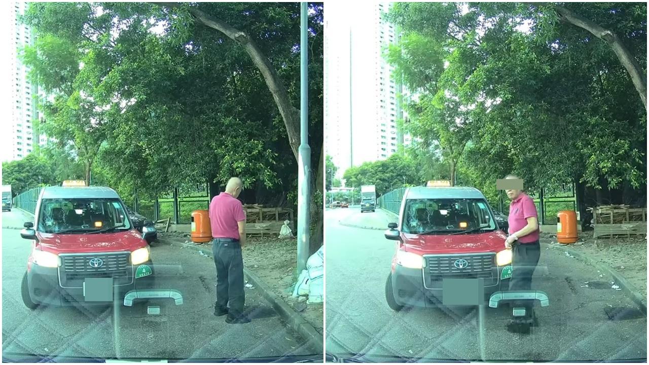 車Cam直擊｜的士司機疑雨水渠便溺