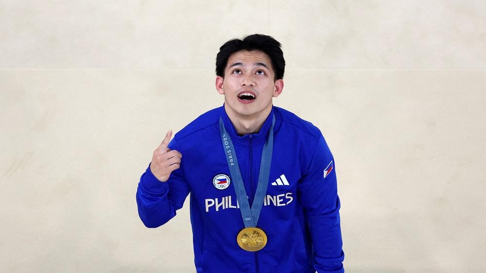 菲律賓體操兩金得主的尤洛。(路透社)