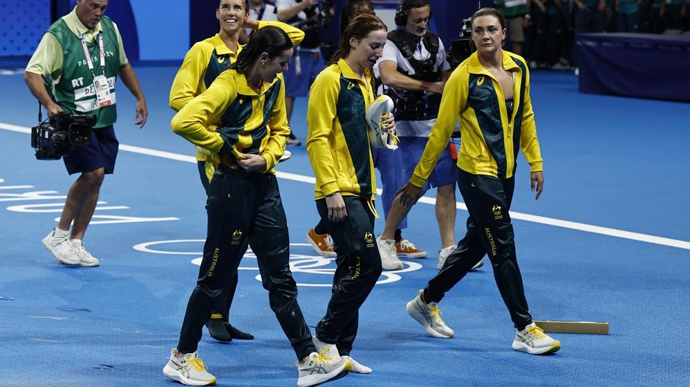 澳洲泳隊據報一半人在奧運感染新冠。(路透社)