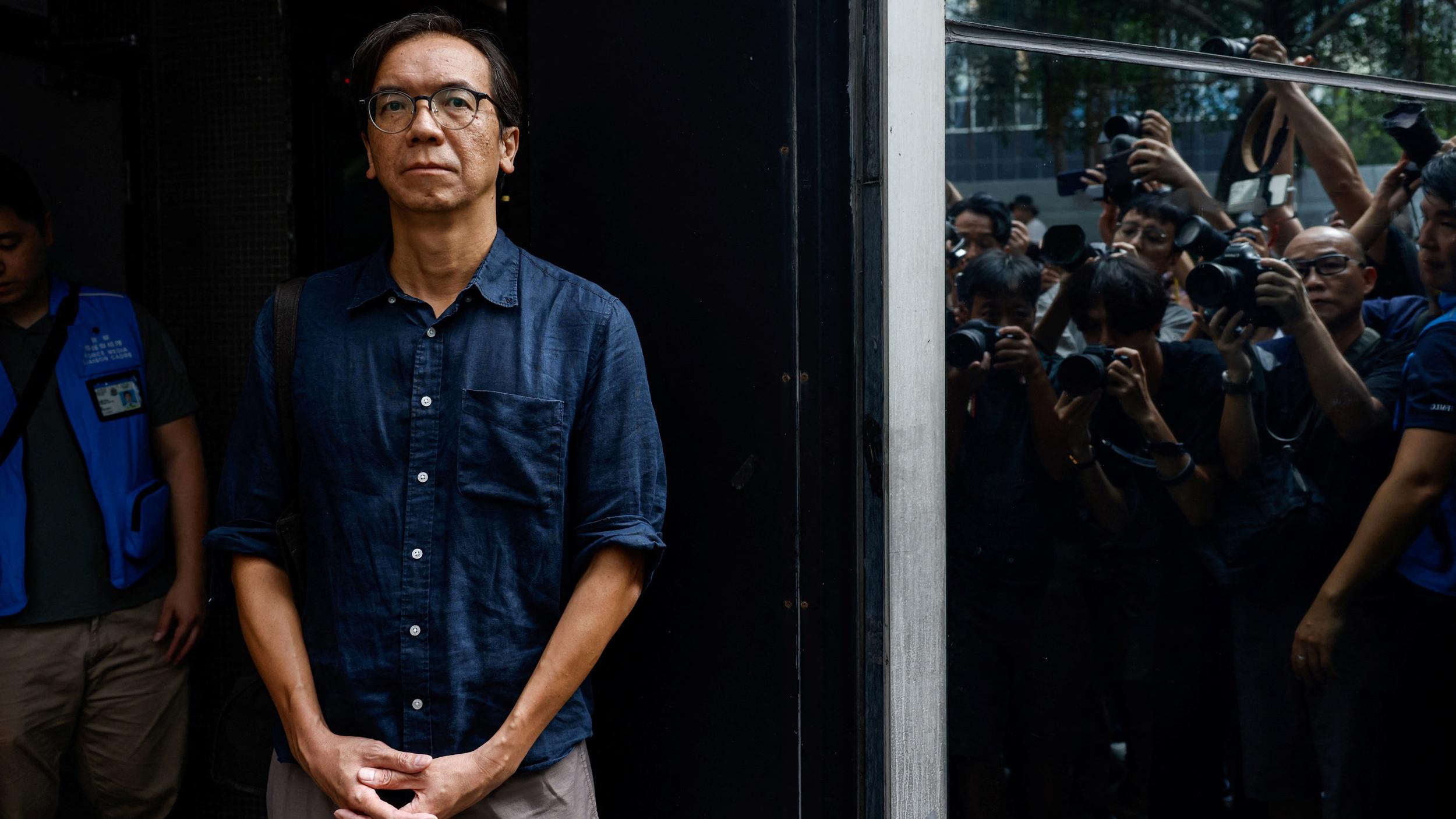  《立場新聞》前總編輯鍾沛權被裁定罪名成立。(路透社)