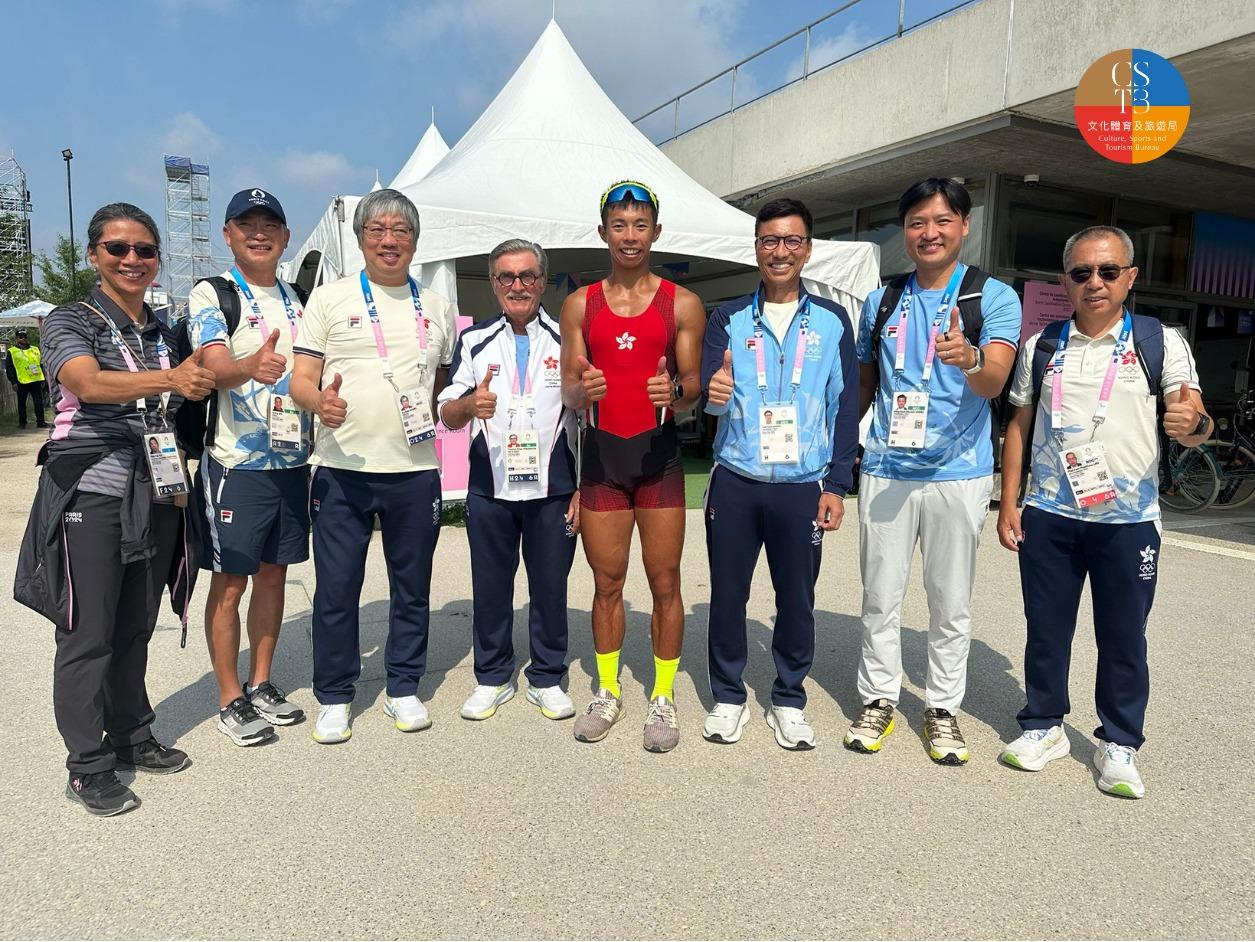 巴黎奧運｜楊潤雄和官員以接力形式支持港隊運動員