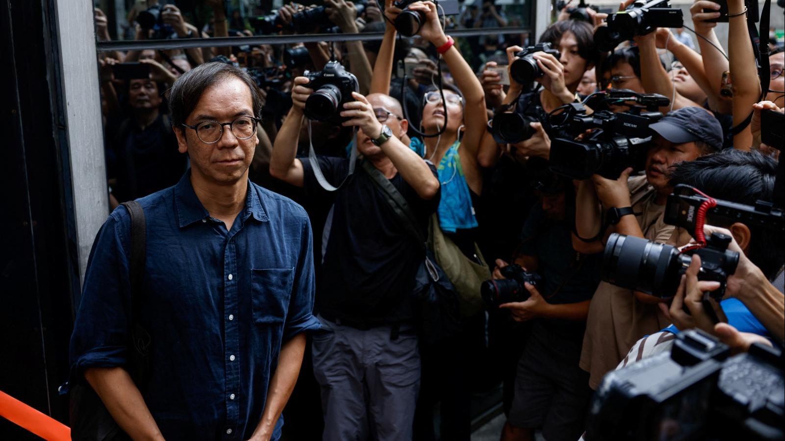 立場新聞案，前總編輯鍾沛權和署任總編輯林紹桐罪成。(路透社圖片)