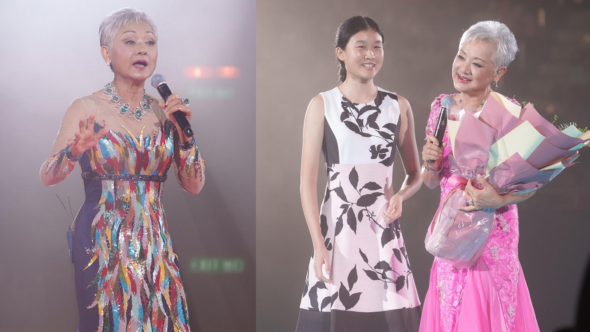 葉麗儀演唱會｜三代同堂獲孫女上台獻花 挑戰台上換珠寶