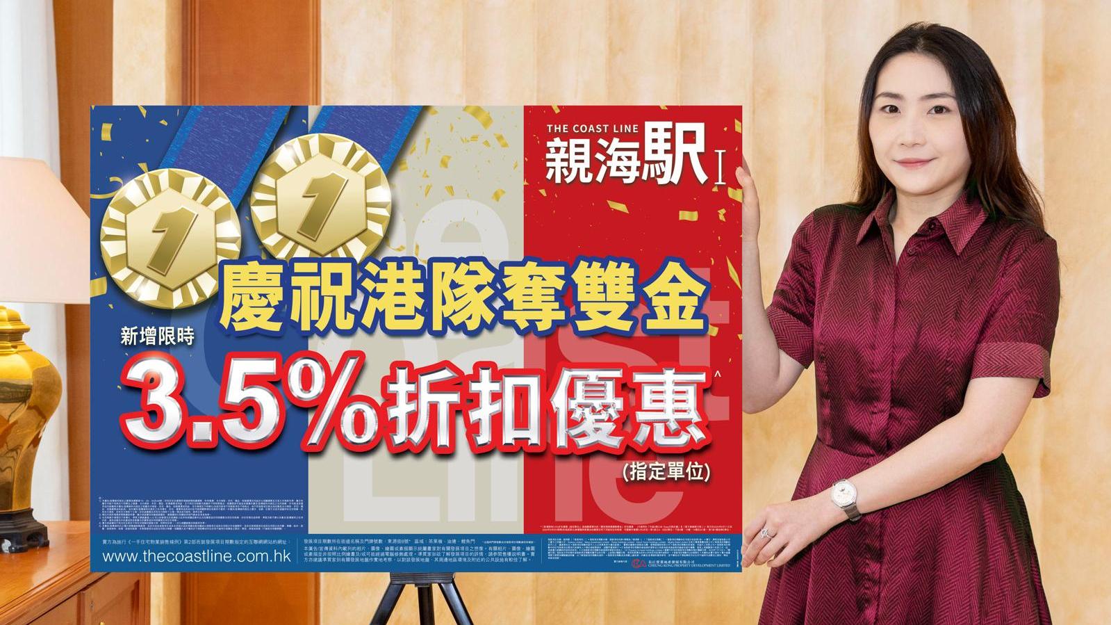 慶祝奧運奪雙金 親海駅I三房增3.5%折扣 折實價1100萬有找｜油塘新盤