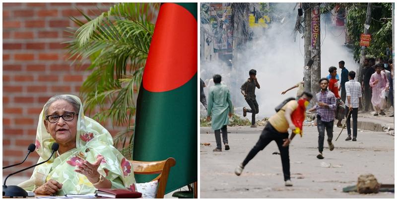 孟加拉爆發新一輪反政府示威。總理哈西娜宣布辭職，外電指她已坐軍用直升機前往印度。(路透社)
