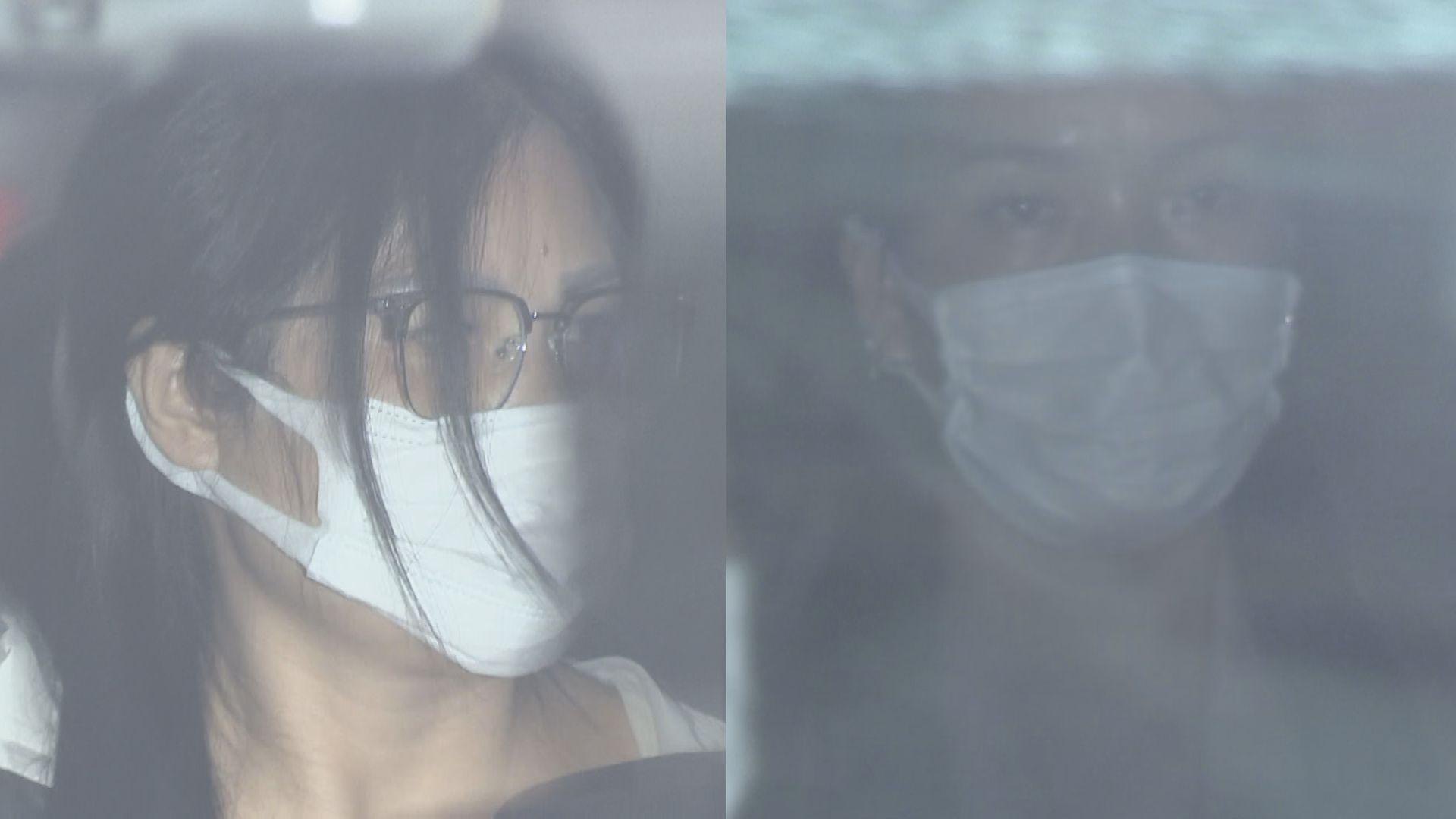 兩名涉在珠寶展被捕的中國籍女子。(新聞截圖)