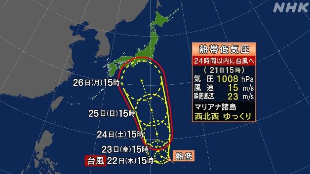 颱風預測移動路徑。(互聯網)