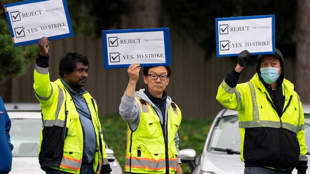 美國飛機製造商波音公司多個廠房有職員罷工。(路透社)