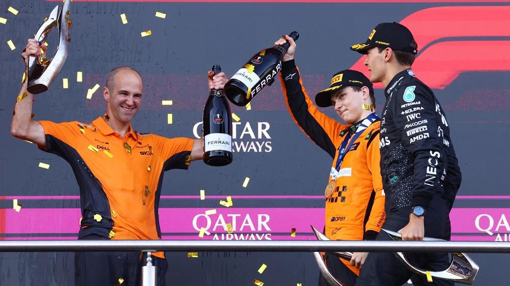 派亞斯迪在阿塞拜彊站取勝，並為麥拿侖升上車隊榜首。(路透社)