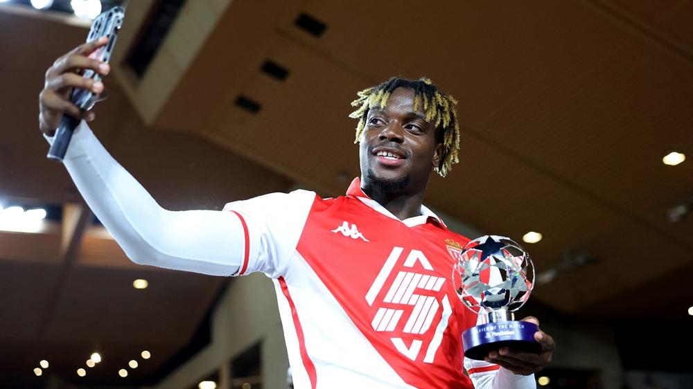 為摩納哥攻入致勝一球的伊蘭歷希那當選今場最佳球員。(路透社)