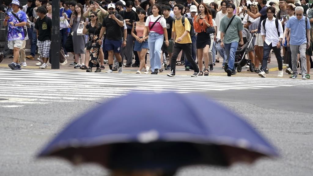 東京今夏炎熱，圖為上月28日澀谷區下午陽光猛烈。(資料圖片)
