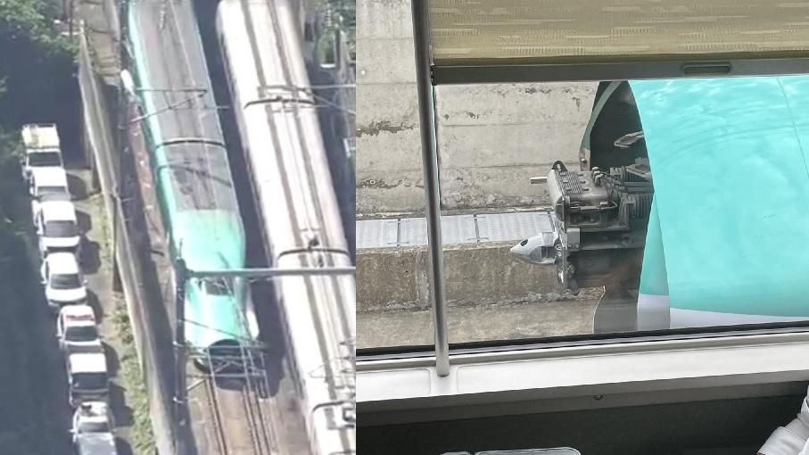 日本東北新幹線列車在行駛途中分離。(X)