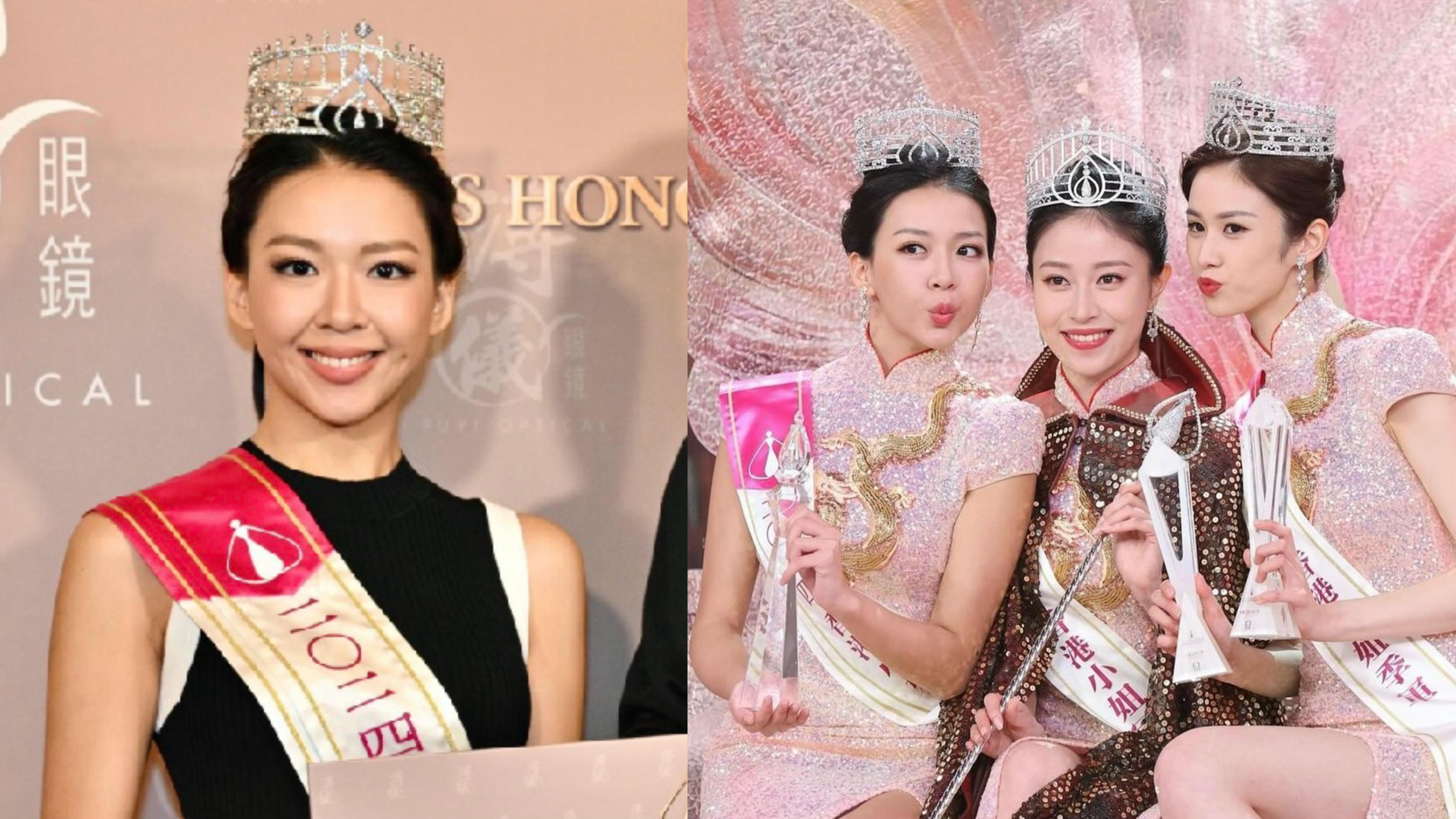 港姐亞軍梁嘉莹遭枱邊鋒利金屬𠝹傷，入院縫3針 。