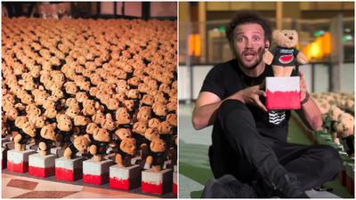 以巴衝突｜多哈藝術展悼念加沙兒童　擺放1.5萬隻泰迪熊