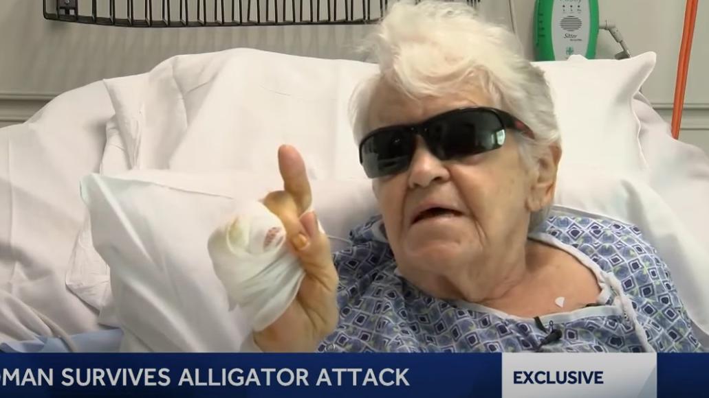 婆婆在醫院接受訪問，精神不錯。(互聯網)