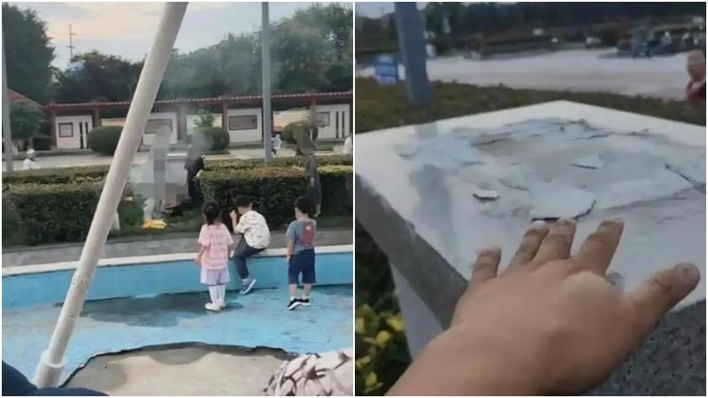 安徽童被廣場石像砸死　當局否認豆腐渣：他爬上去翻側