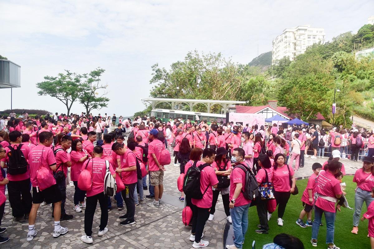 「乳健同行2023」有近 2,000 位粉紅健兒參加（香港乳癌基金會圖片）