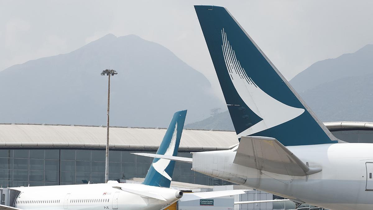 國泰航空多班航班受A350引擎故障事件影響。(資料圖片／林俊源攝)