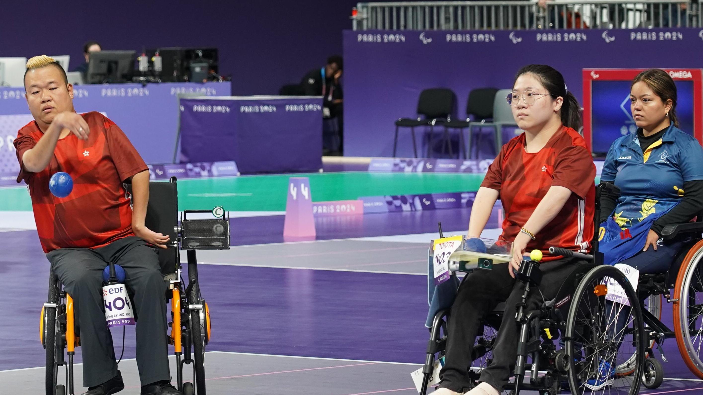 巴黎殘奧｜硬地滾球混合雙人賽BC4級　梁育榮張沅奪銀