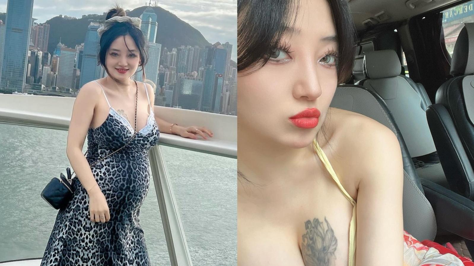 屯門娜娜捧七個月孕肚打卡 升cup曬胸猛上圍