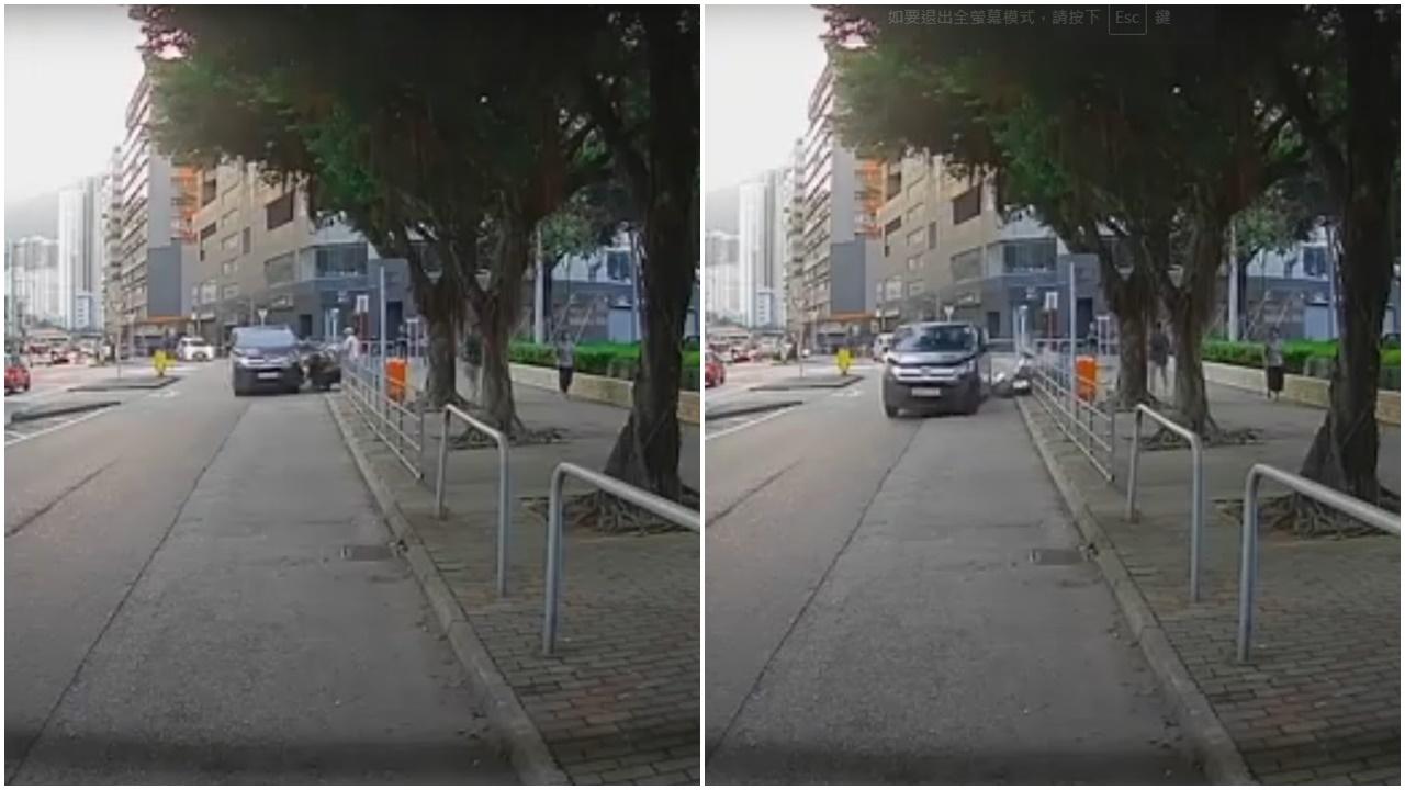 車Cam直擊｜小西灣道貨Van撞飛推車仔婆婆