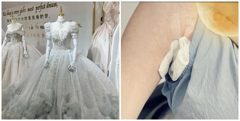 山東一名女子試婚紗時，卻因腋臭在婚紗上留下臭味，婚紗舖認為是其臭狐的味道，要求女事主賠償買下婚紗，事件最終報警處理，女事主決定賠償2,000元人民幣息事寧人，及後赴醫院進行手術治療(小紅書)