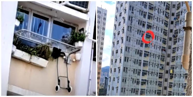 屯門寶田邨有20樓住戶竟把多個大花盆和手推車直接掛放在窗戶外面，無視途人安全(《東張西望》)